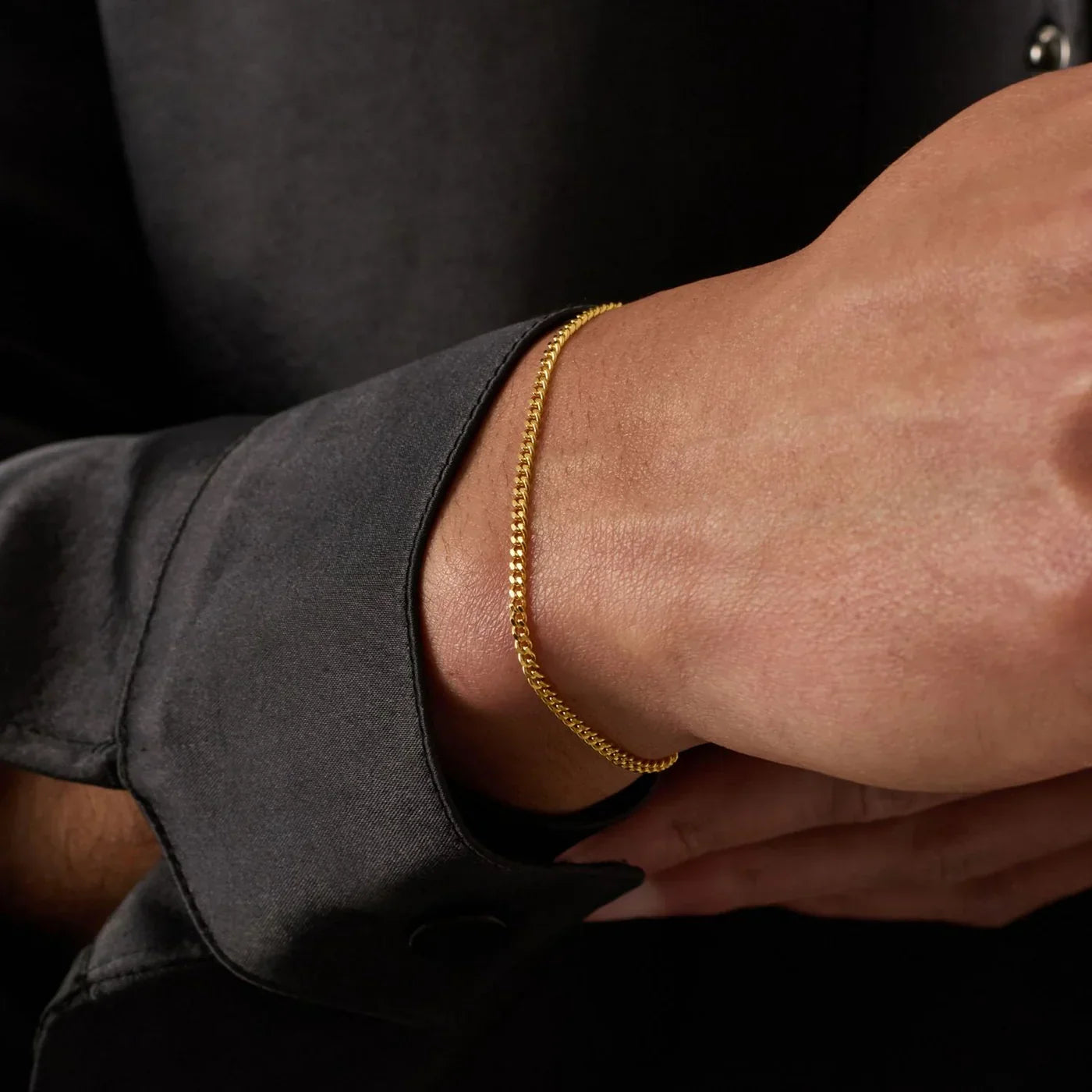 Curb Bracelet (Gold) 2mm