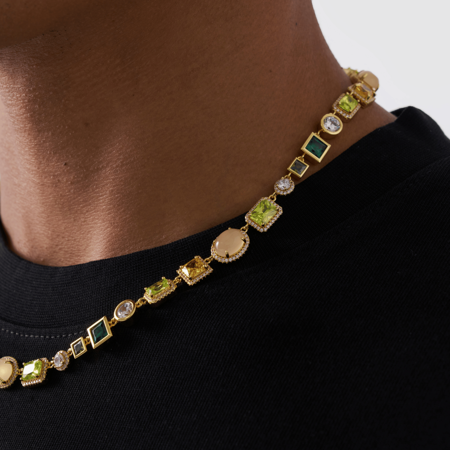 Emerald Gemstone Necklace (Gold)