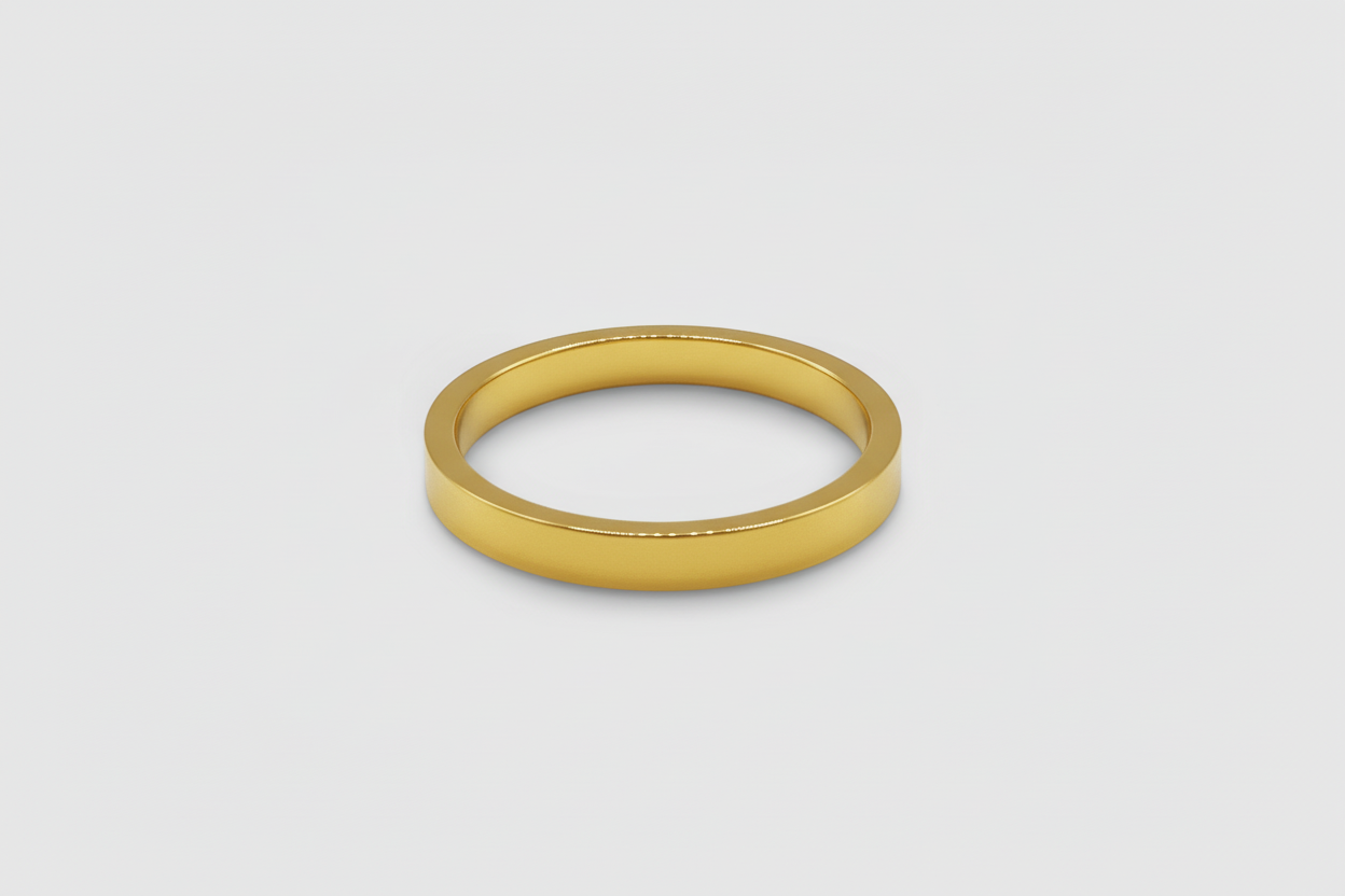 Flat Band Ring (Gold) 3mm