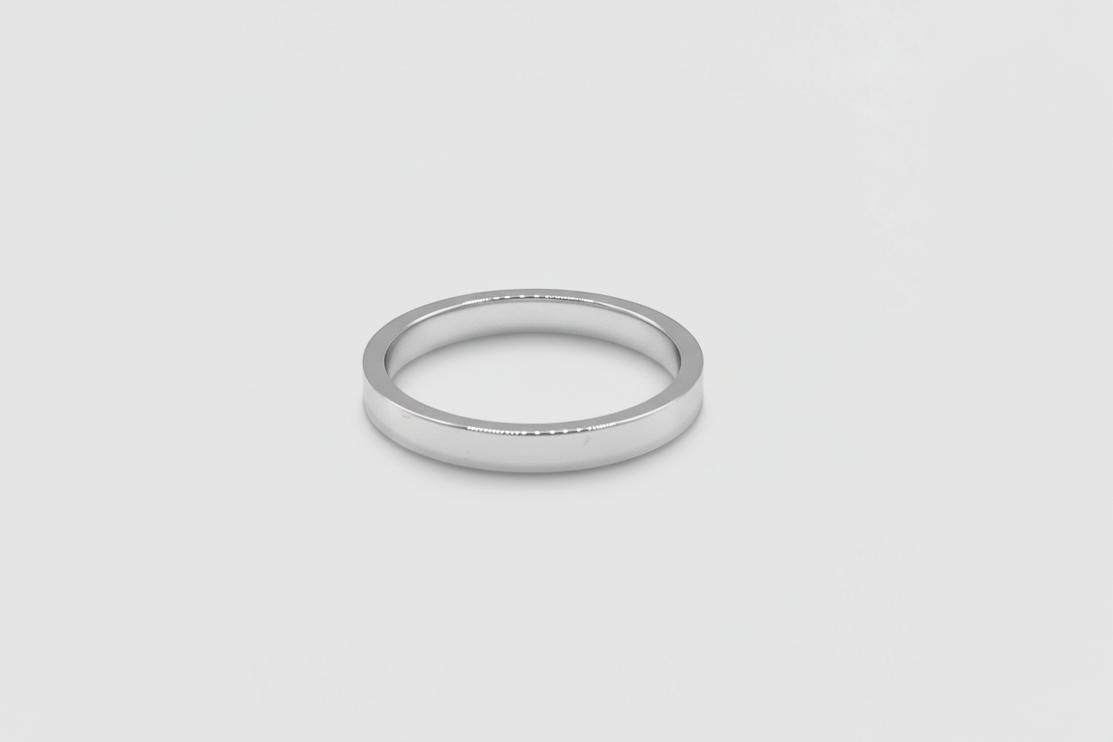 Flat Band Ring (Silver) 3mm