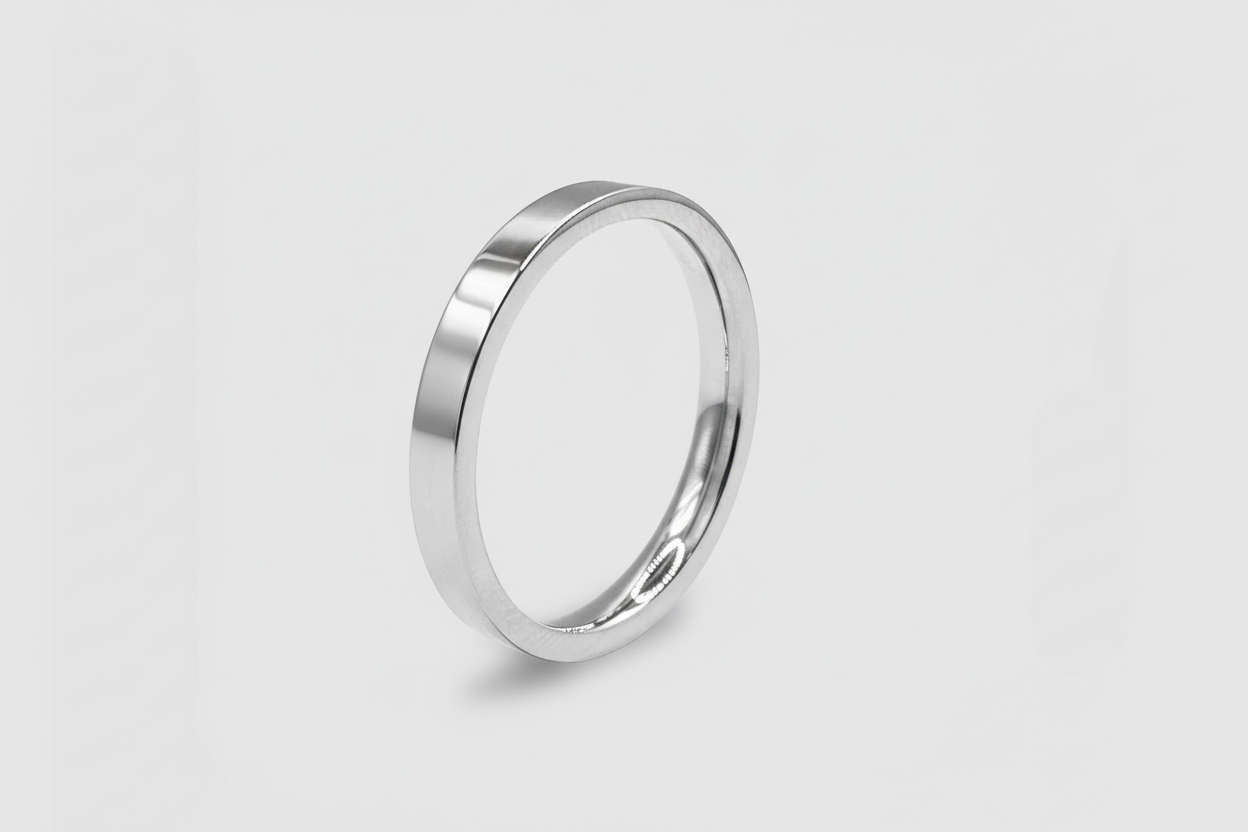 Flat Band Ring (Silver) 3mm
