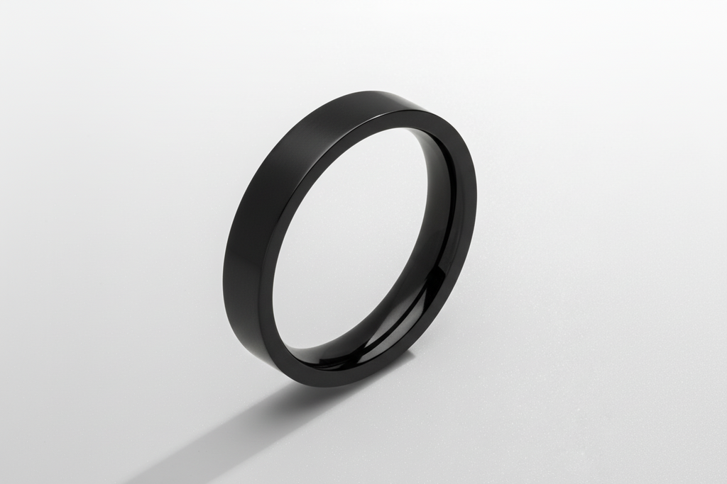 Flat Band Ring (Black) 5mm