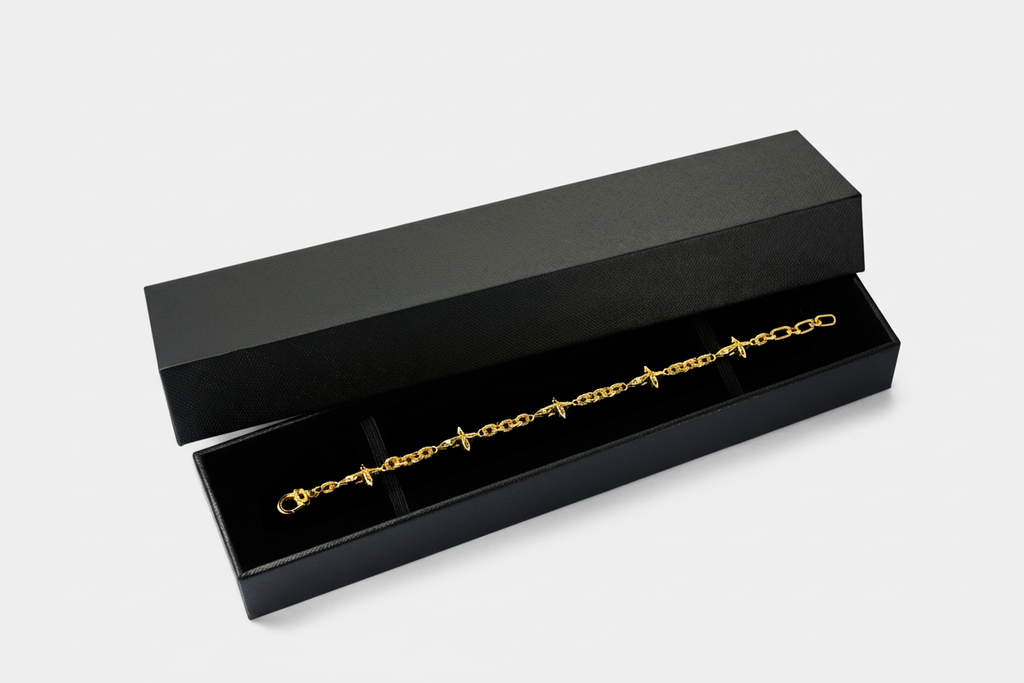 Melted Cross Bracelet (18ct Gold) | Sterling Silver