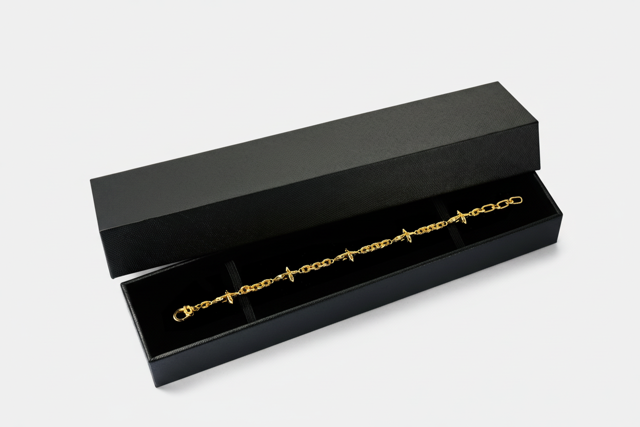 Melted Cross Bracelet (18ct Gold) | Sterling Silver
