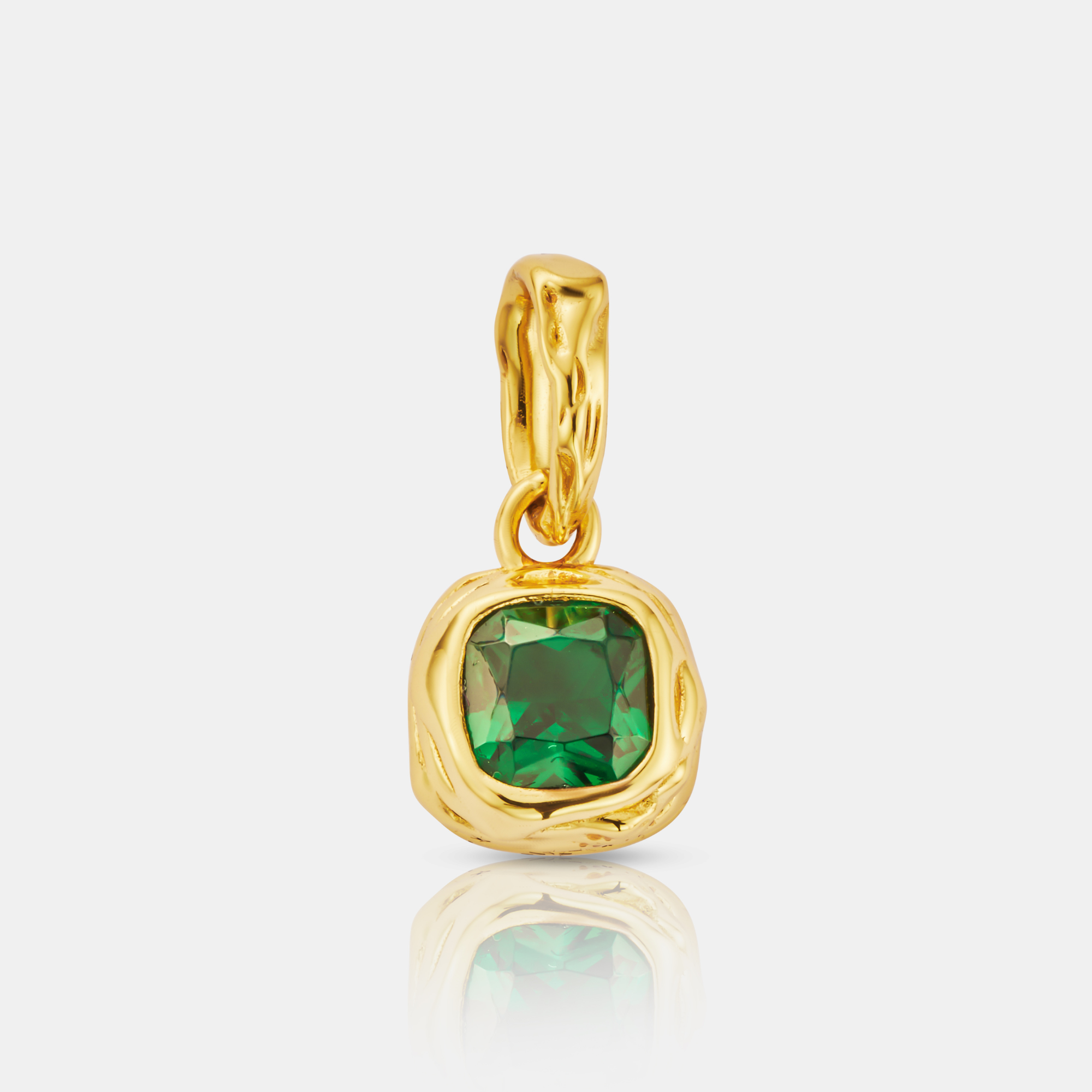 Melted Emerald Stone (18ct Gold) | Sterling Silver