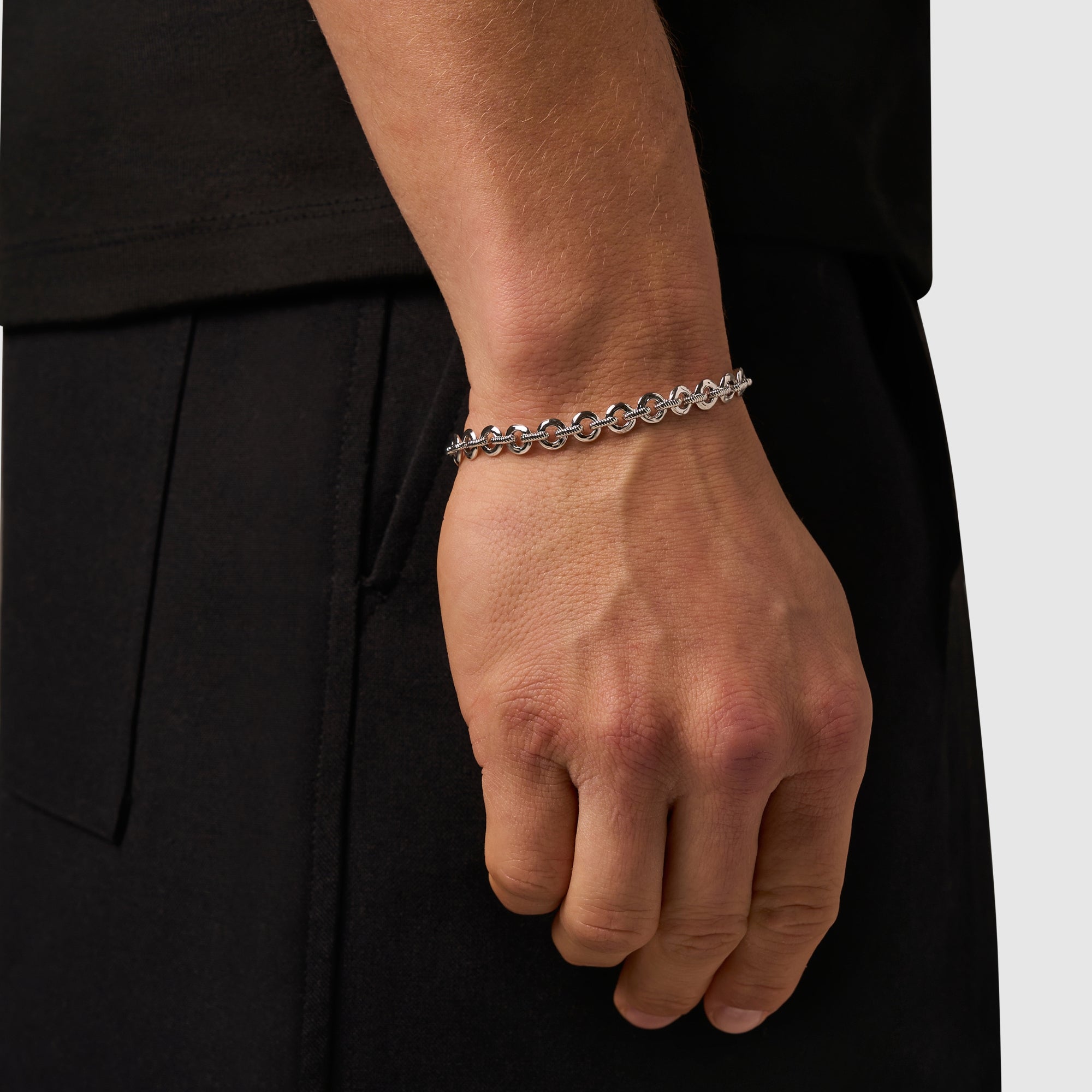 Melted Link Bracelet (Silver)