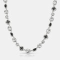 Melted Onyx Gemstone Necklace (Silver)