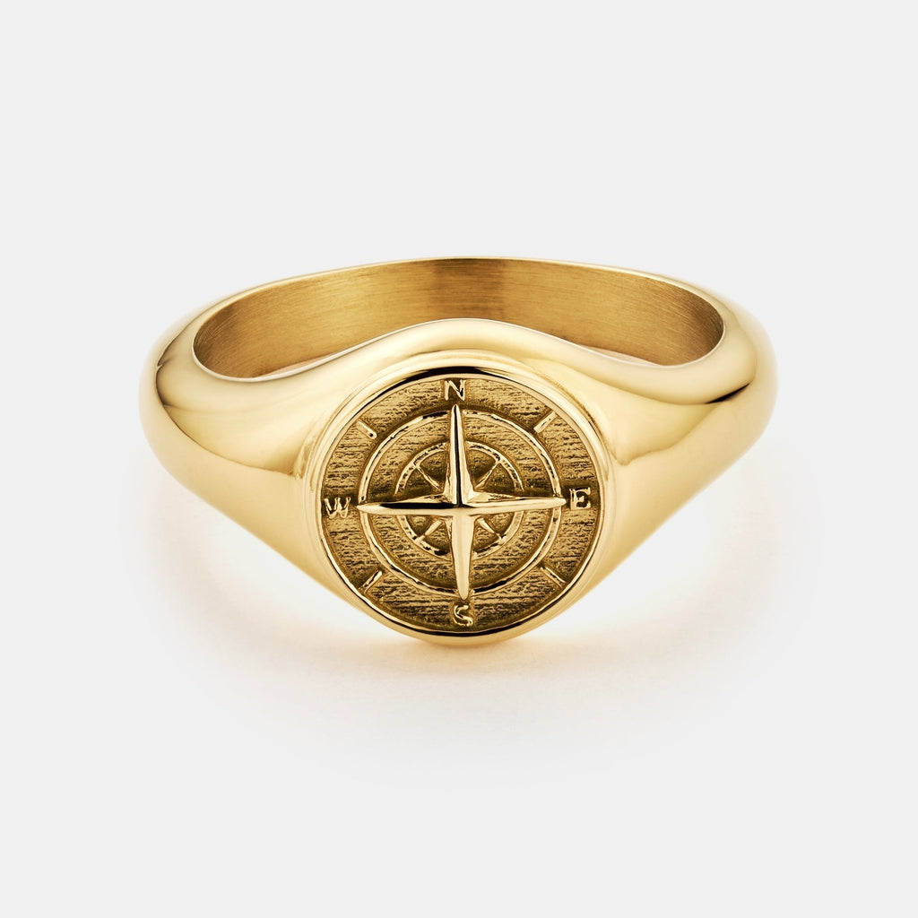 Compass Signet Ring (Gold)