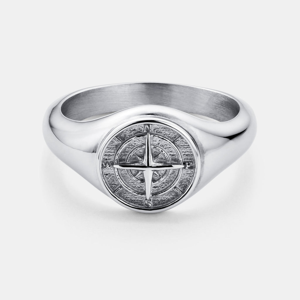 Compass Signet Ring (Silver)