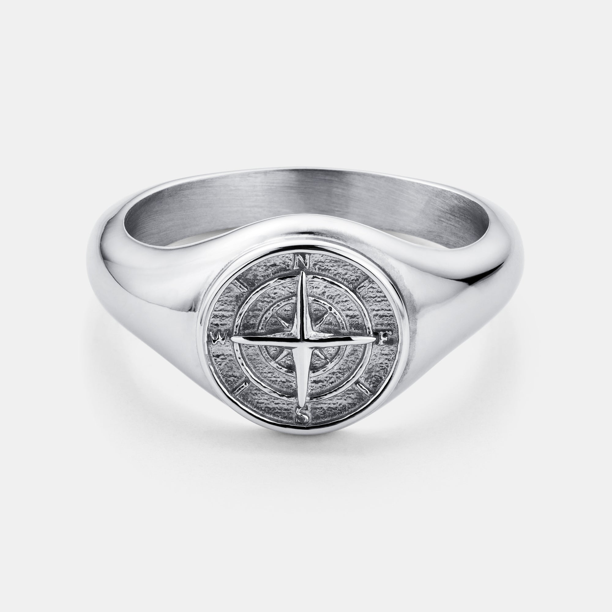 Compass Signet Ring (Silver)