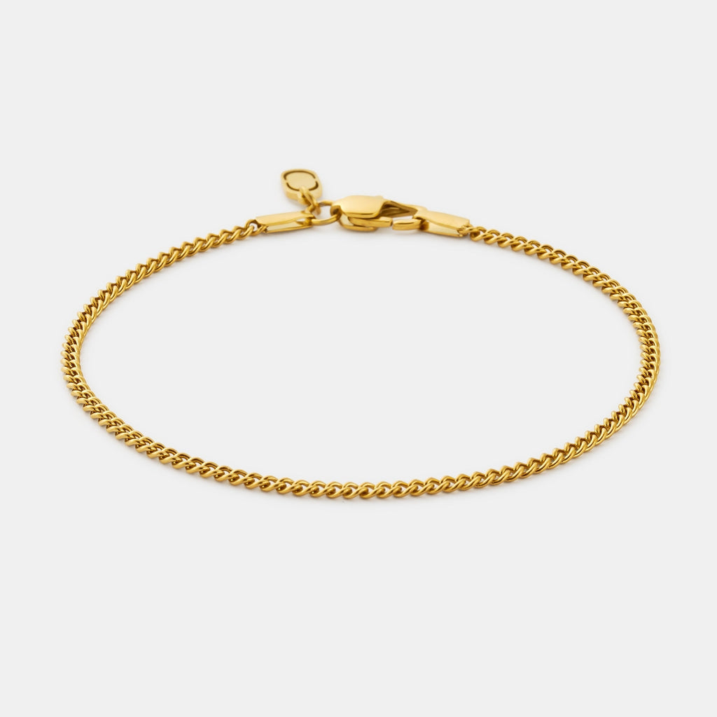 Cuban Bracelet (Gold) 2mm
