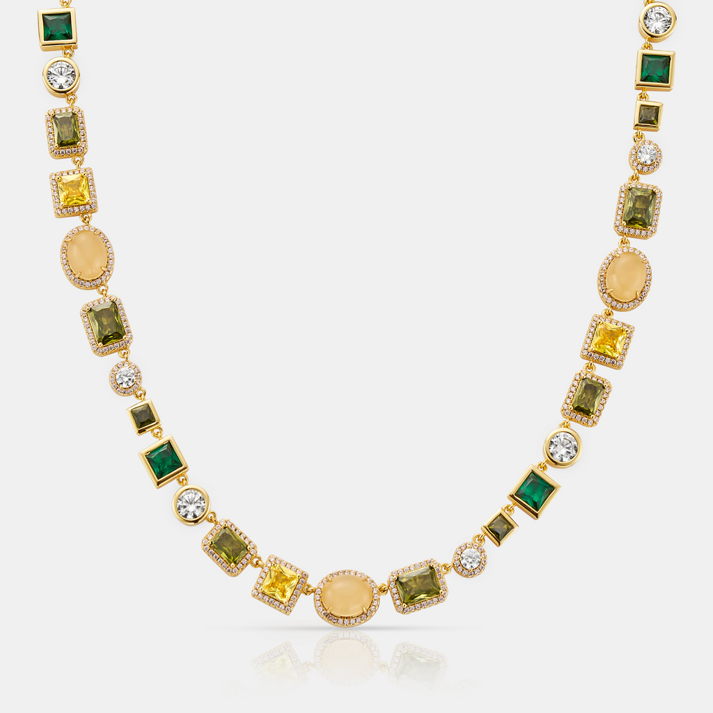 Emerald Gemstone Necklace (Gold)