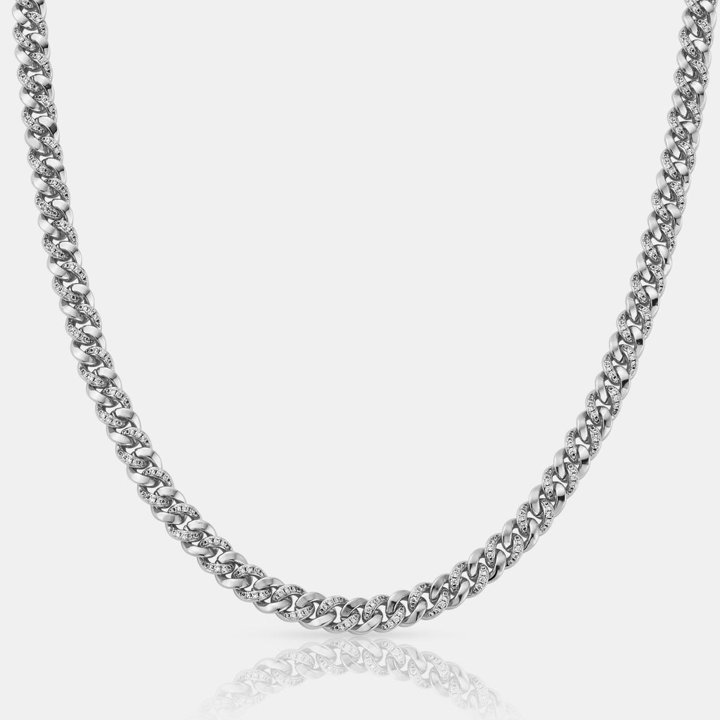 Half Iced Cuban (Silver) 6mm