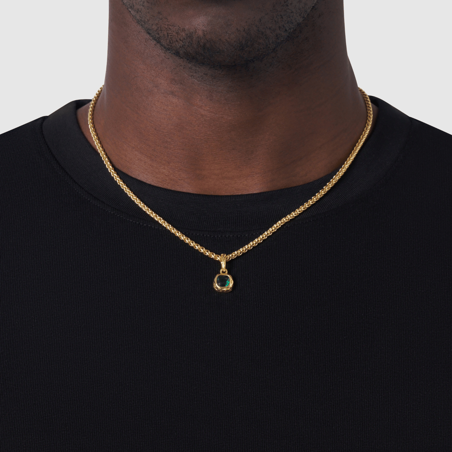 Melted Emerald Stone (18ct Gold) | Sterling Silver