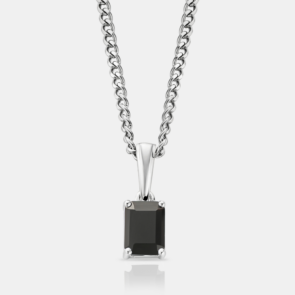 Onyx Stone Pendant (Silver)