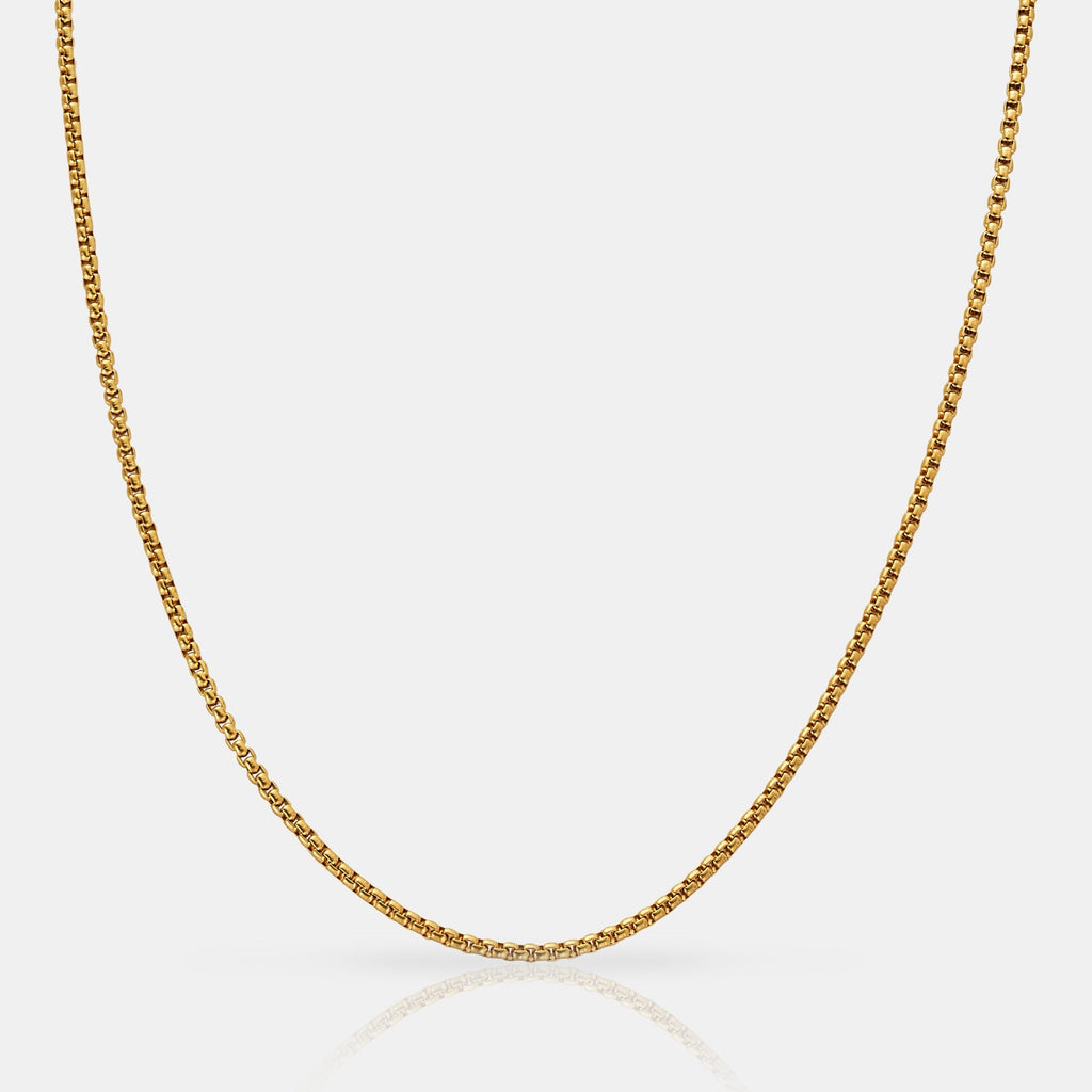 Round Box Chain (Gold) 2mm