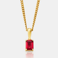 Ruby Stone Pendant (Gold)