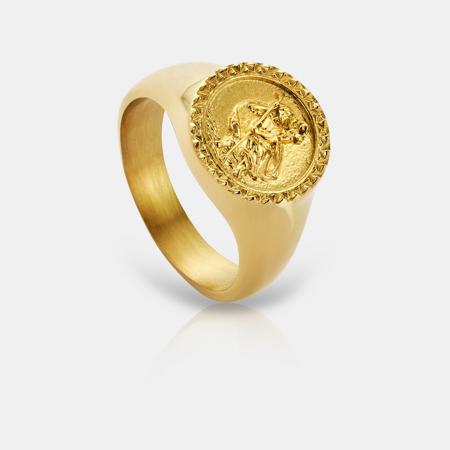 St. Christopher Signet Ring (Gold)